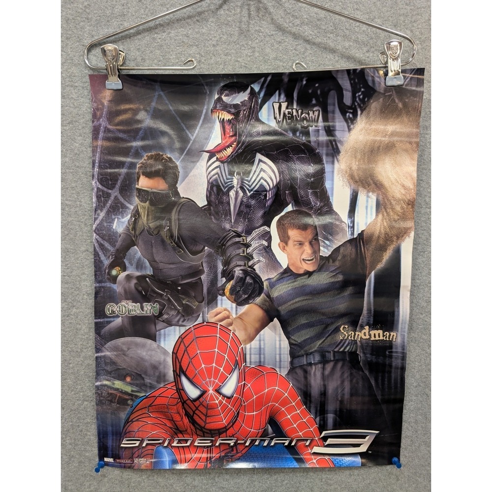 Spider-Man 3 Movie Poster Venom Sandman New Goblin Vintage Collectible 20" × 16" - Picture 2 of 7